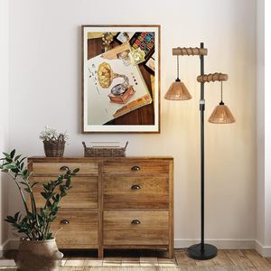 Lámpara colgante de ratán bohemio YULIN JIAFU, <span class=keywords><strong>ventilador</strong></span> de <span class=keywords><strong>techo</strong></span> de repuesto, cubiertas de bombillas, pantallas de luz para accesorios de iluminación colgantes - Product Image 3