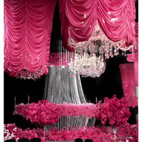 Rideaux de fond de scène de luxe en gros, à motifs ondulés et volantés, pour la décoration de mariages, de scènes, d'événements et de fêtes