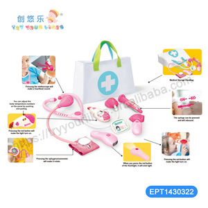 Sac médical EPT Kit médical <span class=keywords><strong>de</strong></span> jeu <span class=keywords><strong>de</strong></span> docteur <span class=keywords><strong>de</strong></span> simulation préscolaire Kit médical stéthoscope réaliste Kit <span class=keywords><strong>de</strong></span> docteur pour tout-petit - Product Image 2