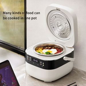 Cuisinière à riz électrique intelligente pour la maison avec fonction faible teneur en sucre, pot intérieur en acier inoxydable de 3 L, contrôle numérique, fonctions multifonctions - Product Image 3