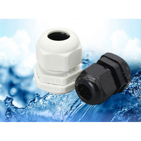 IP68 noir blanc Nylon étanche presse-étoupe écrous et rondelle filetage câble Joint Conduit raccords accouplement réglable
