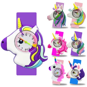 99 Styles Cartoon Children Watch Baby Learn Time Toy Kids Slap Watches Boys Girls Christmas Gift for Kid Aged 1-15