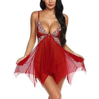 Kimi Sexy Lace Ruffles Night Club Lingerie untuk Wanita dengan Kain Transparan dan Desain Menggoda.