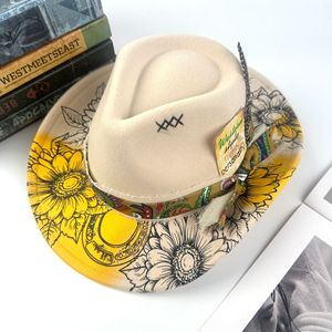 Unisex de lujo de lana <span class=keywords><strong>Texas</strong></span> Ranger llavero y hebilla de cinturón 2025 logotipo personalizado al por mayor sombreros Fedora de vaquero para Hombres estilo occidental - Product Image 5