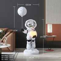 Offre Spéciale Japandi Astronaute 110 Cm Sculpture Astronaute Modèle Salon Ornement Bienvenue Décoration de La Maison