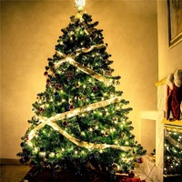 Guirlande de Noël à énergie solaire, 20 m, 200 LED, étanche, fil de cuivre décoratif, directement de l'usine