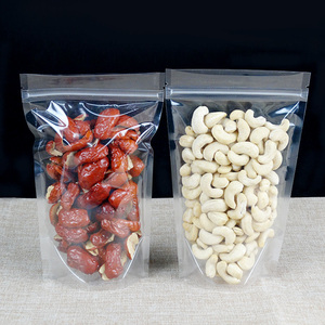 Wholesale Plastic Packaging Stand Up Pouch Transparent Ziplock Bags