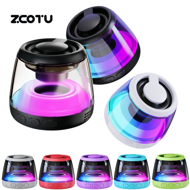 Mini Wireless Speaker with RGB Light, Magnetic BT Speaker 2-in-1 Phone Stand, Portable Speaker Gifts for Men Teens