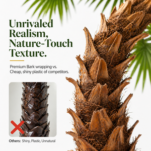Palmier artificiel géant ignifuge B1 de 10 m, faux palmier Washingtonia K/D, grande plante artificielle pour la décoration de projets de centres commerciaux - Product Image 4