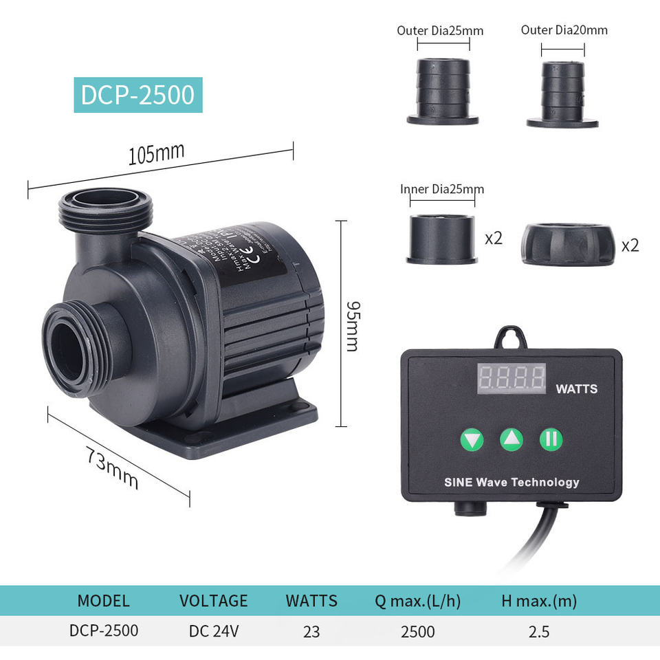 Jebao DCポンプ DCP 3000-5000W/コントローラーシリーズ 正弦波ポンプ