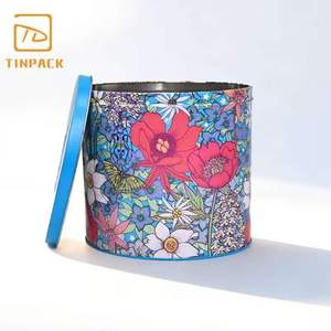กระป๋องดีบุกทรงรีพิมพ์ลายตามสั่งขายส่งขนาดใหญ่, ถังใส่ป๊อปคอร์นโลหะเกรดอาหารสำหรับงานปาร์ตี้, กล่องเก็บขนม - Product Image 3