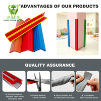Protection d'angle en PVC autocollante, bande de protection flexible pour les coins des murs, les meubles, les colonnes et les escaliers