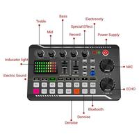 Microphone d'enregistrement USB, haut-parleurs audio, carte son externe, table de mixage pour studio, musique, DJ, animateur de jeux, diffusion en direct