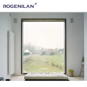 Rogenilan Big Fixed Picture Window Personalizado Especificações Modernas Fornecedor Dourado Janelas De Alumínio