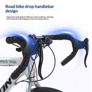 <span class=keywords><strong>Bicicleta</strong></span> de <span class=keywords><strong>Carretera</strong></span> 700C de 26 Pulgadas, 24/27 Velocidades, Frenos de Disco Dobles, Manillar Curvo, Cuadro de Acero al <span class=keywords><strong>Carbono</strong></span> Resistente para Hombres y Mujeres - Product Image 3