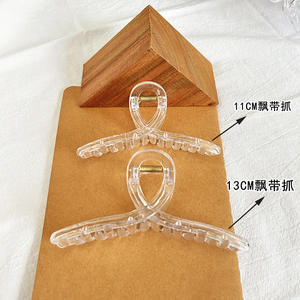 Grands rubans à cheveux transparents avec crochets pour fixation à l'arrière de la tête, pinces requin en gros. - Product Image 6