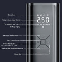 Compresseur d'air portable pour voiture 3900mAh 150PSI 12V, pompe électrique sans fil avec écran LCD pour surveiller la pression des pneus de moto