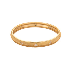 Four Pointed Star Brushed Snowflake Bangle Gold And Silver <b>Copper</b> Jewelry Wedding Fashion <b>Bracelet</b> - Product Image 5