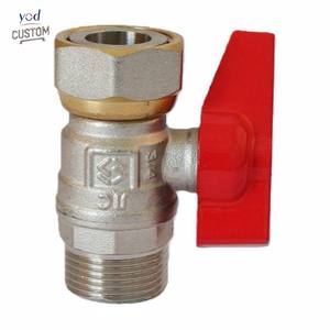 Componenti Personalizzati YOD, Servizio di Lavorazione CNC di Precisione, Raccordi per Valvole a Sfera in Ottone 1-4 Pollici, Connessione Manuale NPT per Fornitura Idrica - Product Image 1