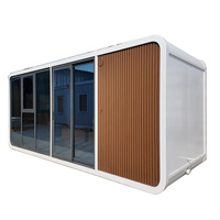 Capsule de camping luxueuse en acier de 32 m², maison préfabriquée avec système intelligent pour appartement et parc