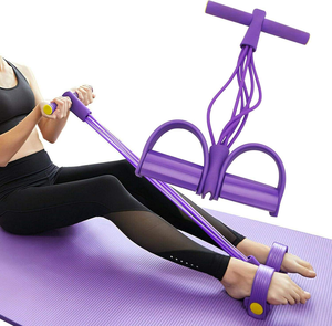 High Quality TPU 6-Tube Fitness <b>Step</b> Platforms with Resistance Belt Elastic Foot Pedal for Yoga Pilates & Home <b>Gym</b> Workout - Product Image 3