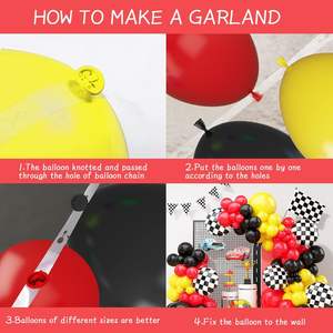 Pieces <strong>Hot</strong>-sale <strong>Wheel</strong> Racing Balloon Set Black Black Balloon <strong>Birthday</strong> Decoration Racing <strong>Party</strong> - Product Image 5