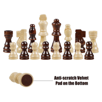 Pions d'échecs en bois CIMA CM-CH01, figurines de roi Staunton de 2,2 pouces, jeu d'échecs, pions, emballage OPP unisexe