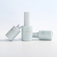Vente en gros d'usine, flacon de vernis à ongles en verre de 8 ml, 12 ml, 15 ml avec pinceau, flacon de vernis gel de style luxueux, flacon en verre rond pour gel UV
