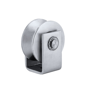 Rodillo de tracción de cuerda de alambre de polea de acero inoxidable 304, rueda de pista de puerta corredera de elevación con ranura en V en forma de U personalizada - Product Image 6
