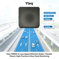 Radar Sensor Kecepatan Multi Jalur Jangkauan Deteksi 60m 4 Jalur MmWave 24GHz Manajemen Lalu Lintas Perkotaan Konfigurasi WiFi Web