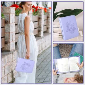 Muestra gratuita: Funda grande para Biblia con correa para el hombro, estuche protector para libros, bolsa de iglesia con ranuras y bolsillo con cremallera, regalo para mujer/dama - Product Image 2