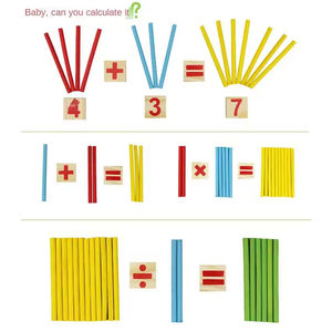 Montessori Math Educational in legno giochi puzzle di apprendimento del numero del bambino bastoni di conteggio aiuti per l'insegnamento giocattoli per bambini ragazzi ragazze - Product Image 5