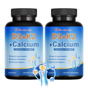 Cápsulas blandas de calcio, vitamina D3 y K2, fórmula 3 <span class=keywords><strong>en</strong></span> <span class=keywords><strong>1</strong></span> |   Apoya la Salud de las Articulaciones, Huesos y el Corazón, y la Absorción de Calcio |   60 Cápsulas Blandas - Product Image 2