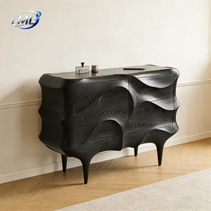 Buffet de Luxe Moderne en Bois Massif Fait Main, Écologique, Design Vague, pour Chambre, Appartement, Salon, Entrée, Hôtel - Product Image 1