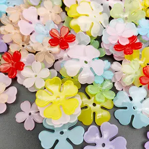 DIY handmade beaded accessories five-petal flowers, small fresh jewelry flowers, acrylic petals