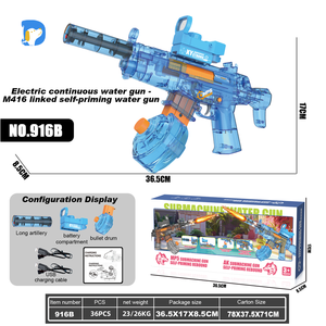 916 elettrica a fuoco continuo pistola ad acqua automatica per bambini PP materiale manuale elettronica calda estate giocattolo per i ragazzi - Product Image 5