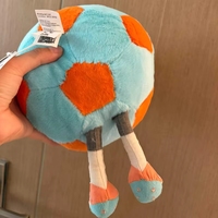 JellyCat Peluche ballon de football Amuseables de haute qualité avec sac anti-poussière bleu et broderie du logo AS2FB