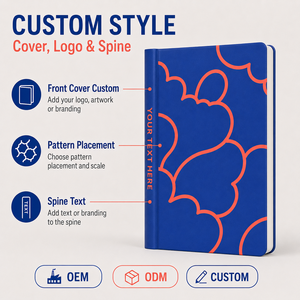 Quaderno A5 Premium Personalizzabile con Copertina Rigida in PU, Carta Opaca Laminata, Regalo per Diario Quotidiano, Studio e Lavoro - Product Image 2