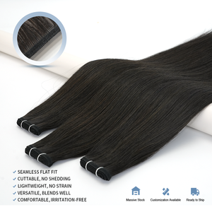 lanxun Extensiones de Cabello Humano Virgen 100% Inyectado sin Costuras, Trama Plana Europea de <span class=keywords><strong>la</strong></span> Mejor Calidad, Marca al por Mayor - Product Image 4