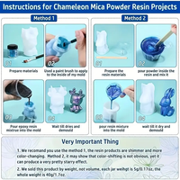 Poudre de Mica miroir 10 couleurs pour bricolage artisanat 3g par artisanat effets de changement de couleur bijoux Graffiti Silicone moule artisanat fournitures