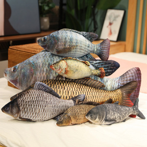 Jouets en peluche de carpe de simulation, poupées apaisantes de carassin, oreillers de poisson nageur réalistes pour le soulagement du stress - Product Image 5