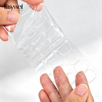 Lot de 10 feuilles de gel transparentes adhésives pour ongles, pour faux ongles à presser