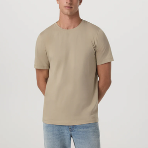 <span class=keywords><strong>T</strong></span>-<span class=keywords><strong>shirt</strong></span> décontracté en jersey tricoté à col rond pour <span class=keywords><strong>homme</strong></span>, coupe classique, manches courtes en coton, idéal pour l'é<span class=keywords><strong>t</strong></span>é, avec logo personnalisé, vente en gros - Product Image 3