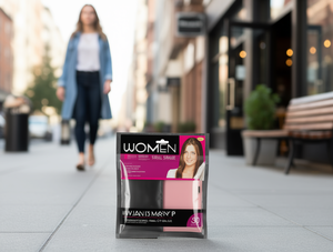 Borsa a Tre Pieghe per Donna, Formato Piccolo, in Microfibra e Pelle Sintetica, con Chiusura a Clip, per Tutte le Stagioni - Product Image 2