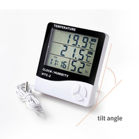 Termometer dalam ruangan portabel Mini, pengukur suhu Sensor kelembapan ruangan LCD Digital
