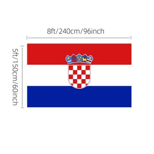 5*8 ft croatian cờ không thấm nước cờ các nước Châu Âu Euro Cup cờ eurovision bóng đá cho bar Câu lạc bộ trang trí bên