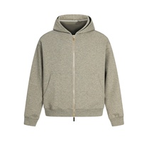 Nouvelle collection automne 2025 – Veste à capuche rétro américaine pour homme, cardigan zippé Cleanfit, sweat-shirt à motif uni avec capuche