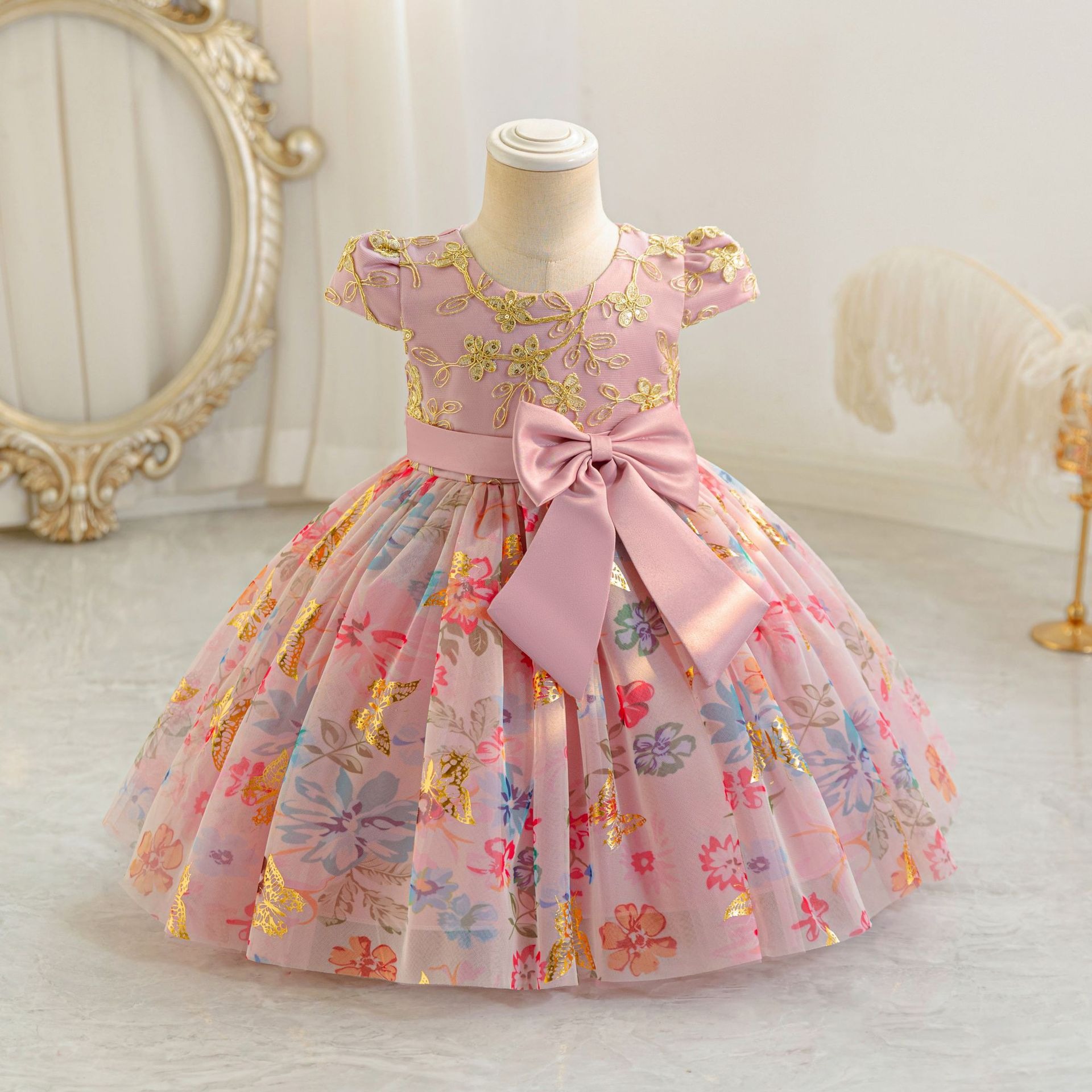 Baby's First Birthday Dress - Infant Birthday Dress - Knee-Length Floral Design Baby's First Birthday Dress - Infant Birthday Dress - Knee-Length Floral Design