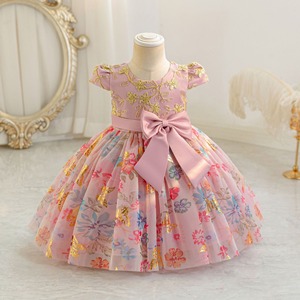 strapless open back dress Pink Princess Dress: First Birthday – Handyy Baby main image 1