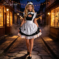 Costume de demoiselle d'honneur sexy pour femmes, lingerie, robe tablier, jeu de rôle, cosplay, fête d'Halloween